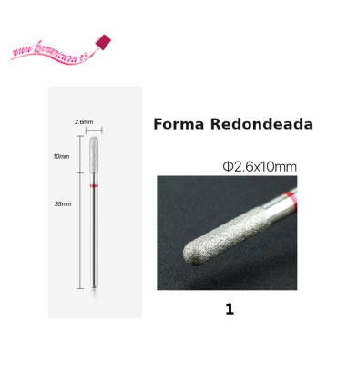 Fresas de diamante para uñas redondeada nº 1