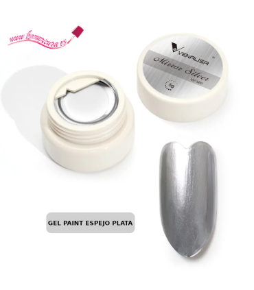 Gel Painting espejo dorado y plateado 5 gr Venalisa color plateado